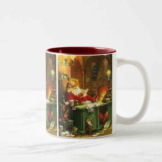 Tasse 2 Couleurs Le bon vieux père noël (Droit)