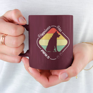 Tasse 2 Couleurs Le bonheur a des pattes design