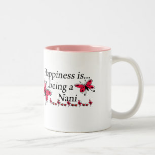 Tasse 2 Couleurs Le bonheur est d'être un papillon Nani