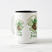 Tasse 2 Couleurs Le bonheur est irlandais (Devant gauche)