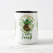 Tasse 2 Couleurs Le bonheur est irlandais (Centre)