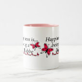 Tasse 2 Couleurs Le bonheur est un PAPILLON de Bubbe (Centre)