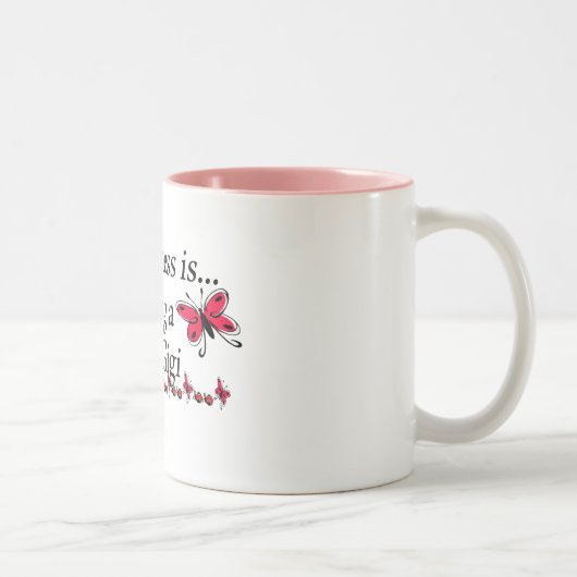 Tasse 2 Couleurs Le bonheur est un PAPILLON de Gigi (Droit)