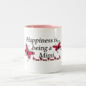 Tasse 2 Couleurs Le bonheur est un PAPILLON Mimi (Centre)