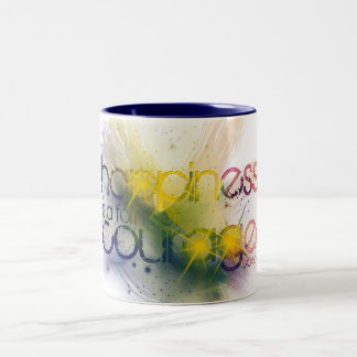 Tasse 2 Couleurs le bonheur est une forme de courage