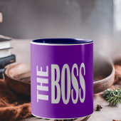 Tasse 2 Couleurs LE BOSS - texte gras - violet