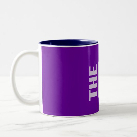 Tasse 2 Couleurs LE BOSS - texte gras - violet (Gauche)