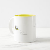 Tasse 2 Couleurs Le bourdonnement de fleur (Devant gauche)