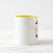 Tasse 2 Couleurs Le bourdonnement de fleur (Centre)