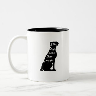 Tasse 2 Couleurs Le boxeur I aiment des chiens davantage que la