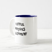 TASSE 2 COULEURS LE CAFÉ AMÉLIORE L'ALIGNEMENT (Devant gauche)