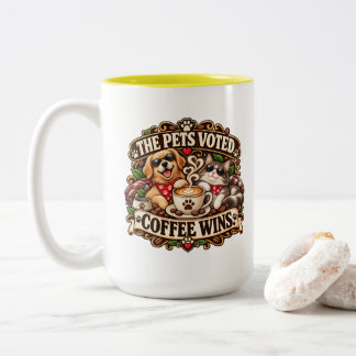 Tasse 2 Couleurs Le café élu par les animaux remporte le cœur des a