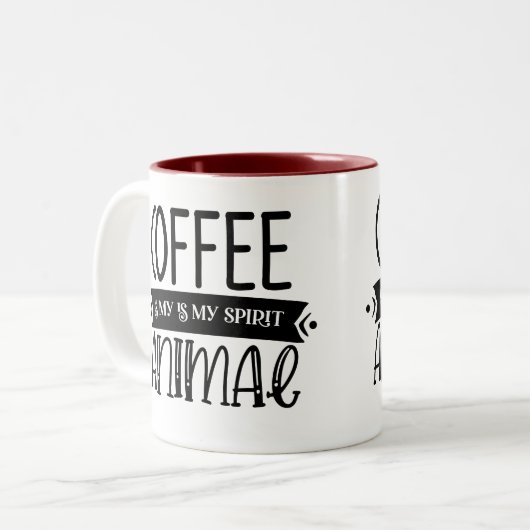 Tasse 2 Couleurs le café est mon esprit (Devant gauche)