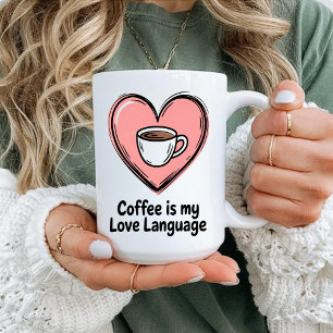 Tasse 2 Couleurs Le café est mon langage d'amour