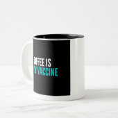 Tasse 2 Couleurs Le café est mon vaccin (Devant gauche)