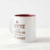 Tasse 2 Couleurs Le café est preuve que Dieu nous aime (Devant gauche)