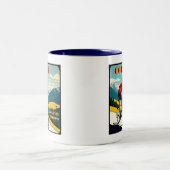 Tasse 2 Couleurs Le café fait que cela arrive Cyclisme (Centre)