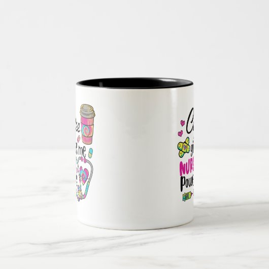 Tasse 2 Couleurs Le Café Me Donne Des Pouvoirs D'Infirmière (Centre)