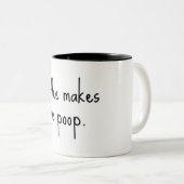 Tasse 2 Couleurs Le café me fait caca. (Devant droit)