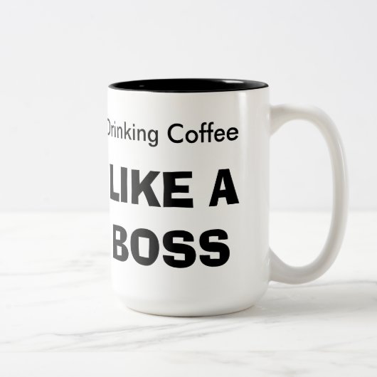 Tasse 2 Couleurs Le café potable AIMENT un PATRON (Droit)