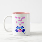 Tasse 2 Couleurs le calme de ♪♥Keep et écoute KPop Mug♥♫ à deux (Gauche)