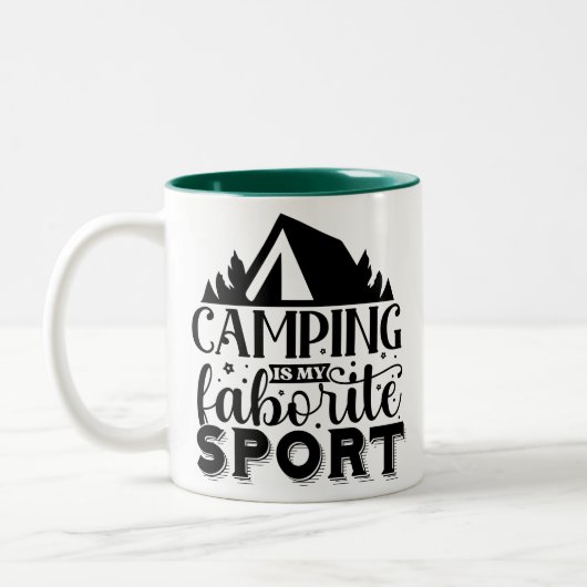 Tasse 2 Couleurs Le Camping Est Mon Sport Préféré (Gauche)