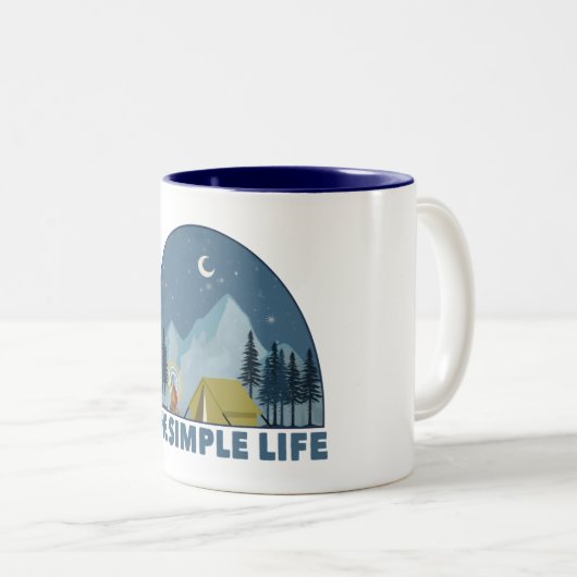 Tasse 2 Couleurs Le Camping Simple Life (Devant droit)