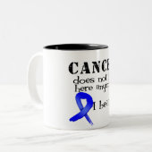 Tasse 2 Couleurs Le cancer du colon ne vit ici plus (Devant gauche)