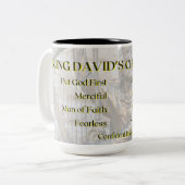 Tasse 2 Couleurs Le Caractère Du Roi David (Devant gauche)