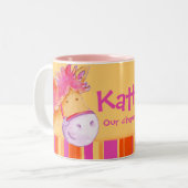 Tasse 2 Couleurs Le cavalier rose de cheval de champion de poney (Devant gauche)