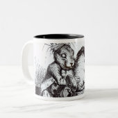 Tasse 2 Couleurs Le chapelier fou et les lièvres de mars (Devant gauche)