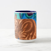 Tasse 2 Couleurs Le chat de Quilter (Centre)