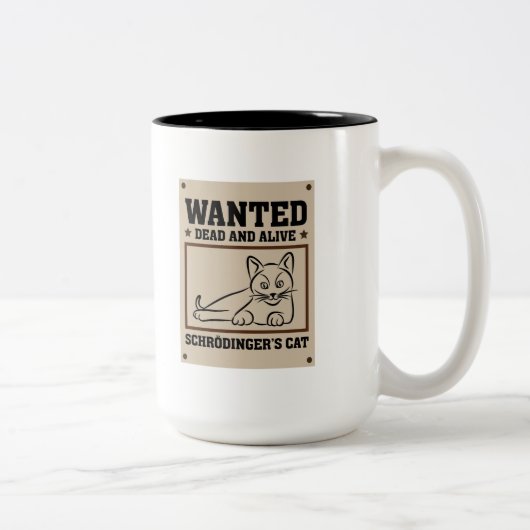 Tasse 2 Couleurs Le chat de Schrodinger (Droit)