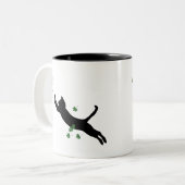 Tasse 2 Couleurs Le chat et le papillon (Devant gauche)