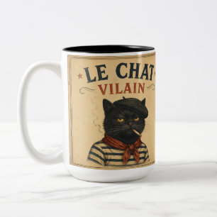 TASSE 2 COULEURS LE CHAT MÉCHANT