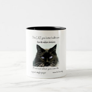 Tasse 2 Couleurs Le chat obtient de meilleurs soins de santé