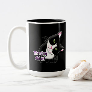 Tasse 2 Couleurs Le chien l'a fait Chat