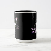 Tasse 2 Couleurs Le chien l'a fait Chat (Centre)