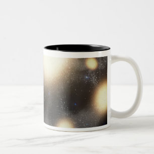 Tasse 2 Couleurs Le ciel nocturne comme vu d'un avion hypothétique