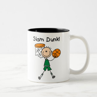Tasse 2 Couleurs Le claquement de basket-ball de garçons trempent