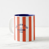 Tasse 2 Couleurs Le Club Cabine Custom Crest Red Park Stripe (Devant gauche)