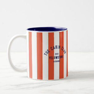 Tasse 2 Couleurs Le Club Cabine Custom Crest Red Park Stripe