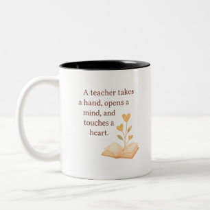 Tasse 2 Couleurs le cœur de l'enseignement