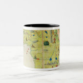 Tasse 2 Couleurs Le continent de l'Afrique (Centre)