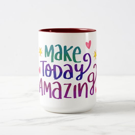 Tasse 2 Couleurs le cool font le vibequote positif impressionnant (Centre)