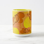 Tasse 2 Couleurs Le côté plus doux des coeurs orange (Centre)