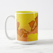 Tasse 2 Couleurs Le côté plus doux des coeurs orange (Gauche)