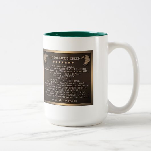 Tasse 2 Couleurs Le credo du soldat (Droit)