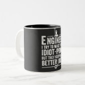 Tasse 2 Couleurs Le Crétin d'Engineer I (Devant gauche)
