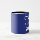 Tasse 2 Couleurs Le cyclisme est ma santé (Centre)